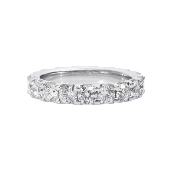 Diamond Eternity Wedding Band (2.75tw) In Solid 14K White Gold