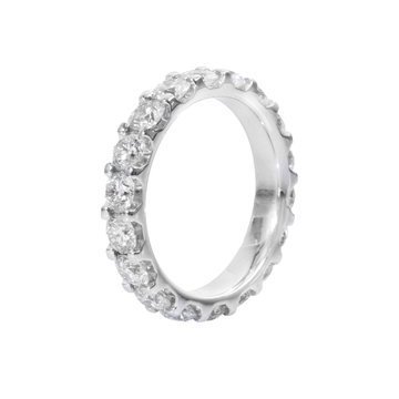 Diamond Eternity Wedding Band (2.75tw) In Solid 14K White Gold