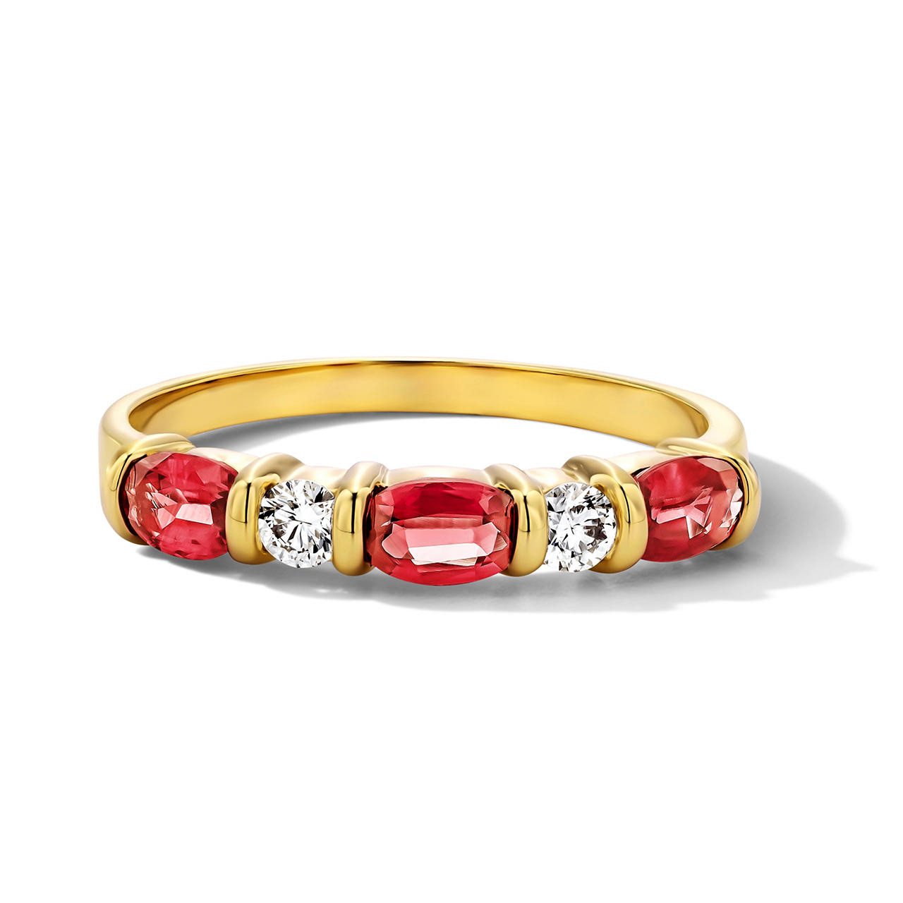 Oval Ruby Round Diamond Ring 0