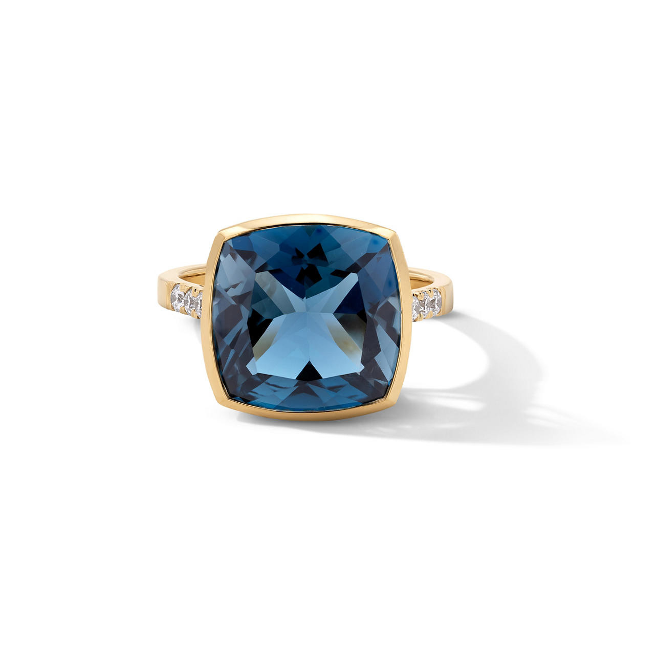 London Blue Topaz Bezel Ring 0