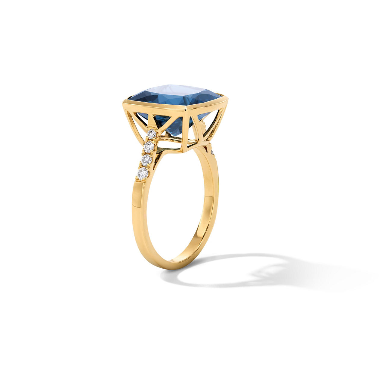 London Blue Topaz Bezel Ring 1