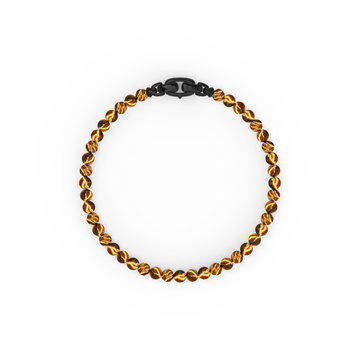 Tiger's Eye Beaded Bracelet In Sterling Silver