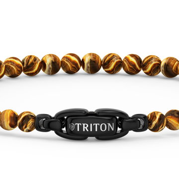 Tiger's Eye Beaded Bracelet In Sterling Silver