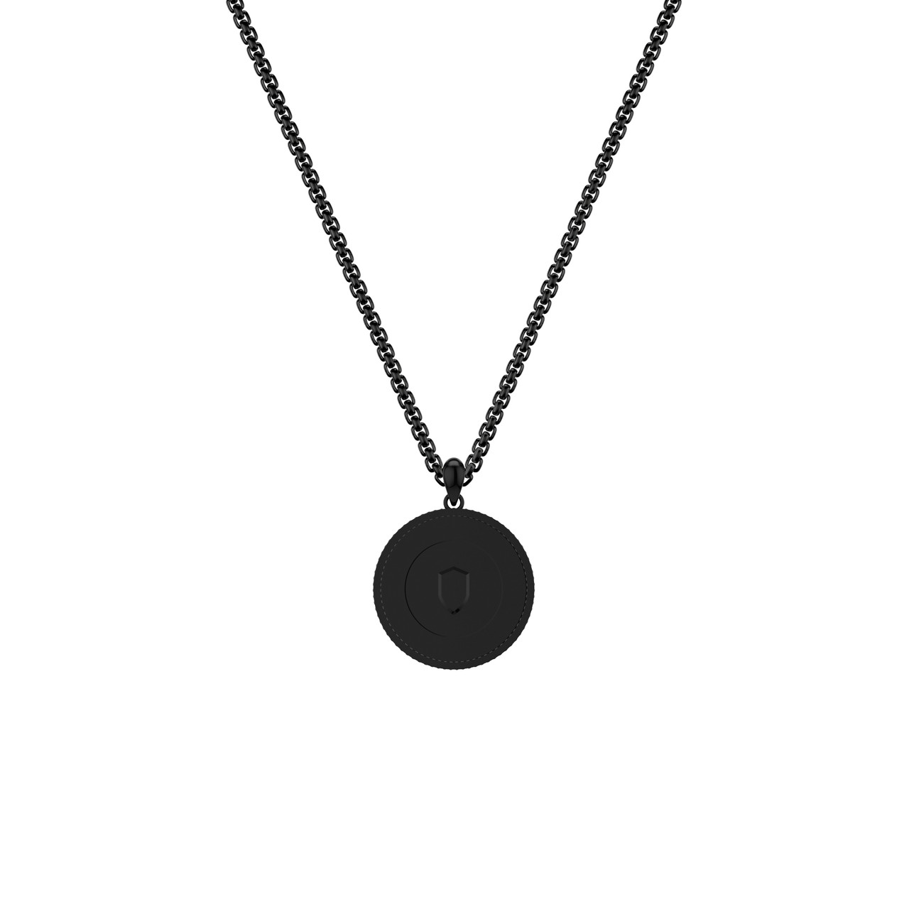 Black Ruthenium Compass Pendant Necklace 4