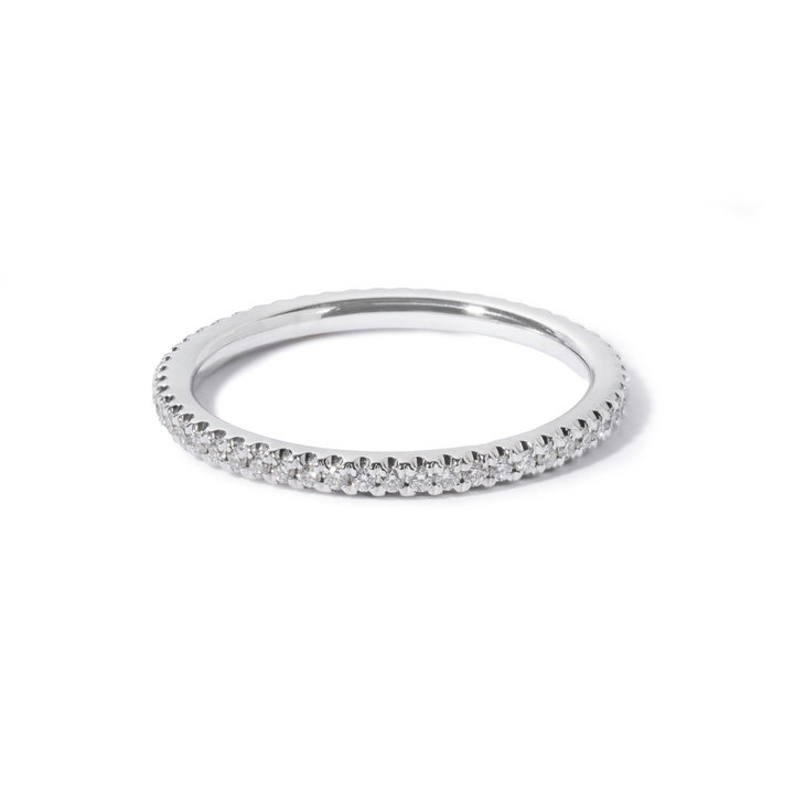 Diamond Eternity Wedding Band (0.32tw) In Solid 14K White Gold
