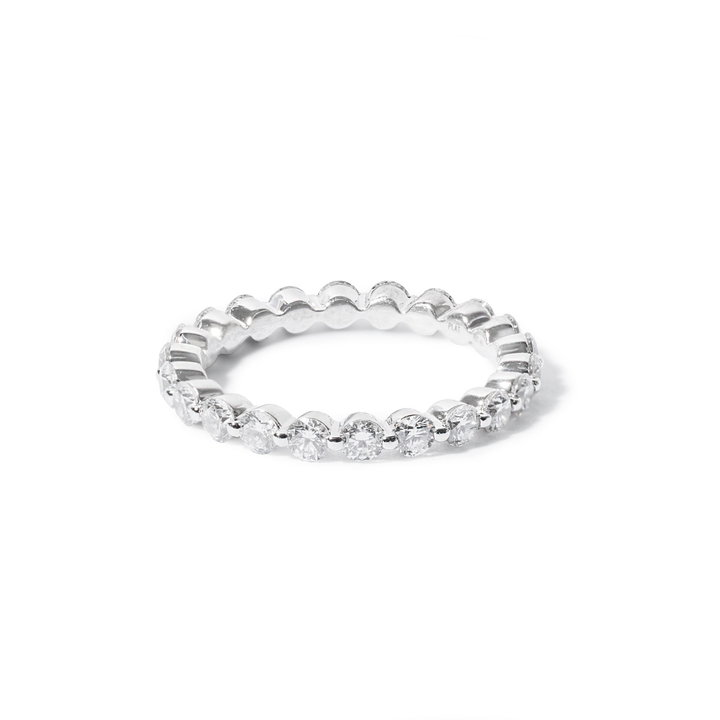 Single Prong Platinum Diamond Eternity Wedding Band (0.85tw) In Platinum
