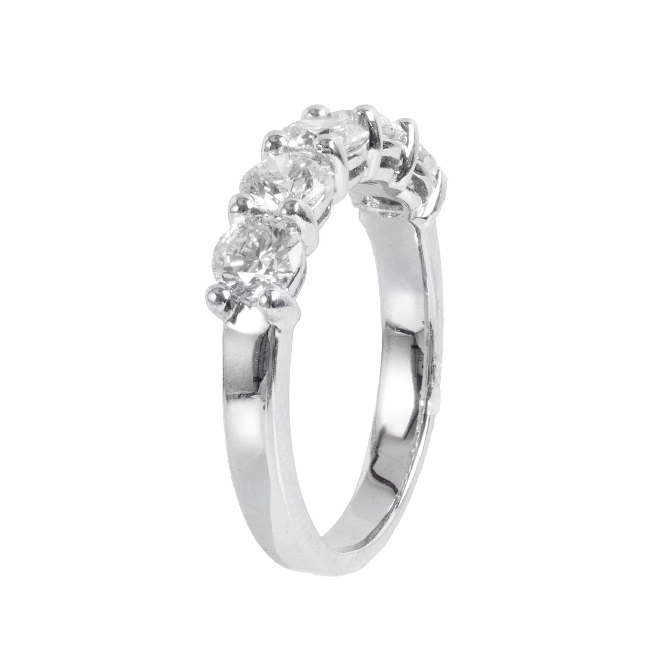 Shared Prong 5 Diamond Wedding Band (1.50TW) 1
