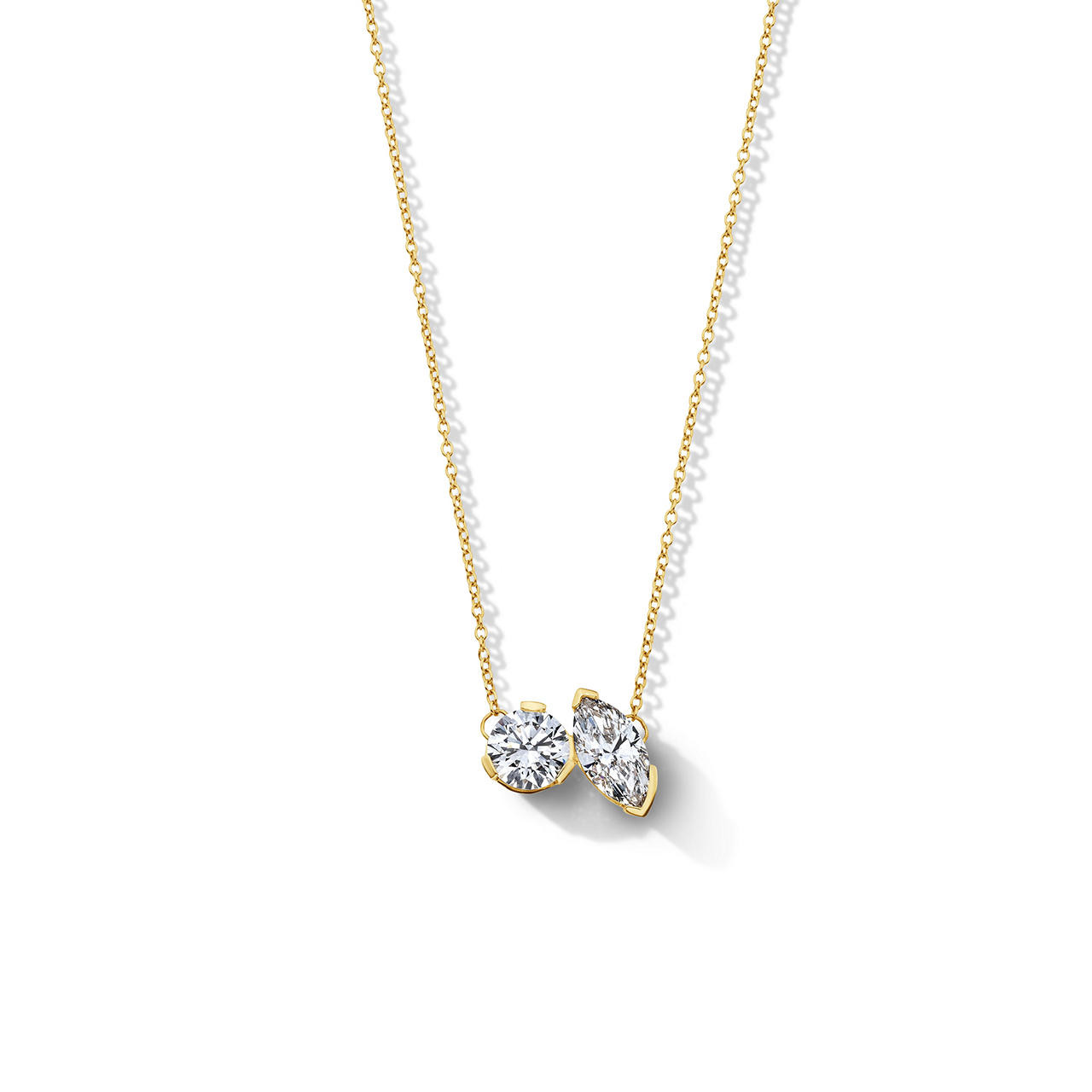 Lab Grown Diamond Toi et Moi Necklace 0