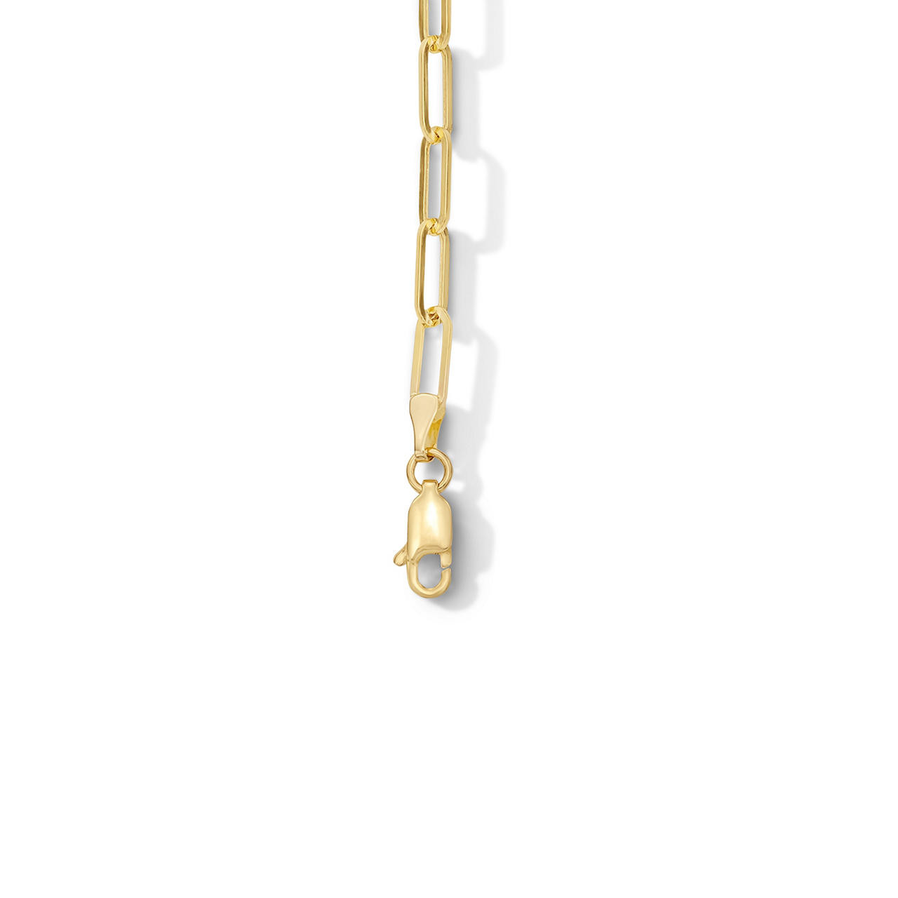Gold Paperclip-Link Diamond Bracelet 1