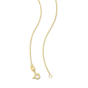 Amethyst & Diamond Bezel Necklace In Yellow Gold 14K