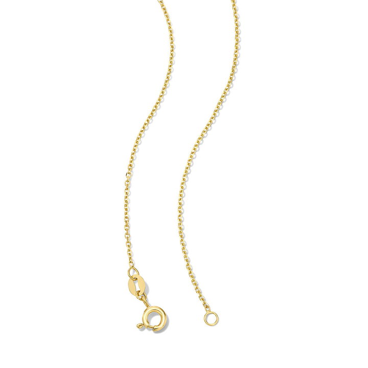 Amethyst & Diamond Bezel Necklace In Solid 14K Yellow Gold