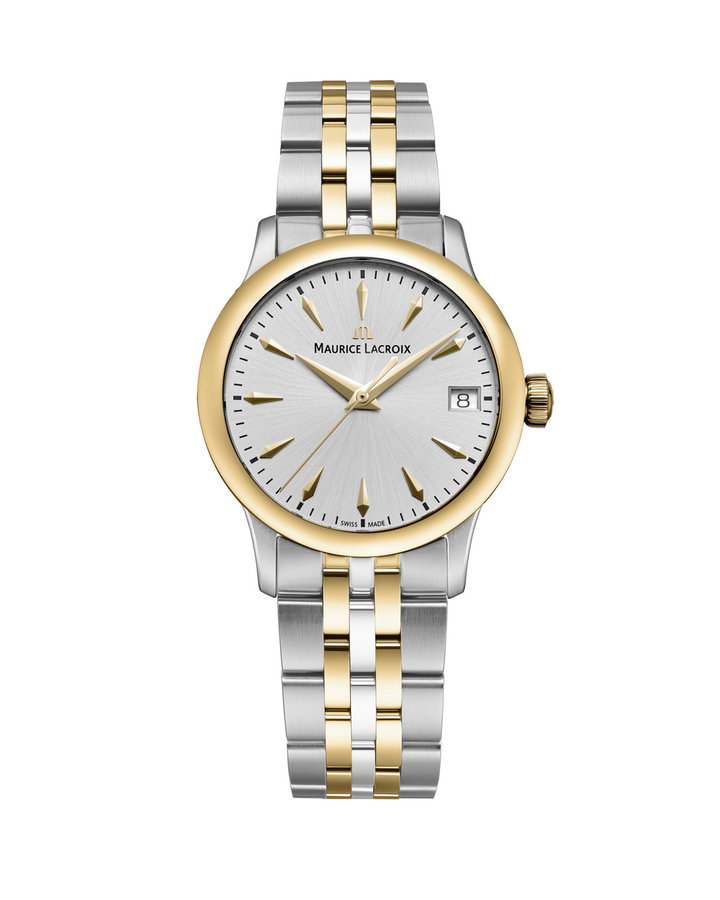 Maurice Lacroix 1975 Quartz 33 Silver Dial Watch | Stainless Steel & Yellow Gold-PVD