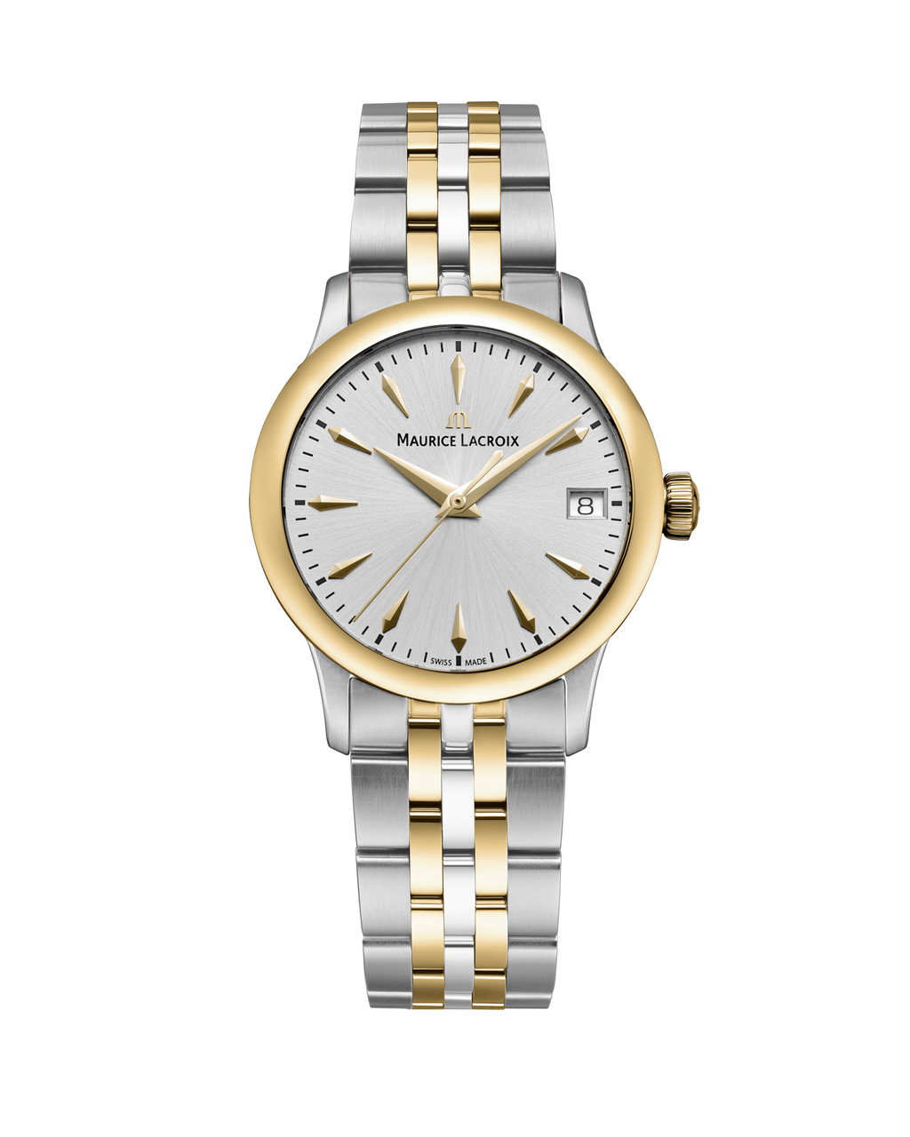 Maurice Lacroix 1975 Quartz 33 Silver Dial Watch | Stainless Steel & Yellow Gold-PVD 0