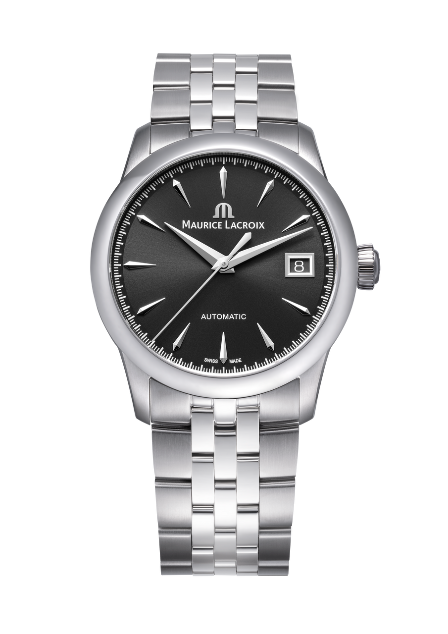 Maurice Lacroix 1975 Auto 36 Black Dial Watch | Stainless Steel