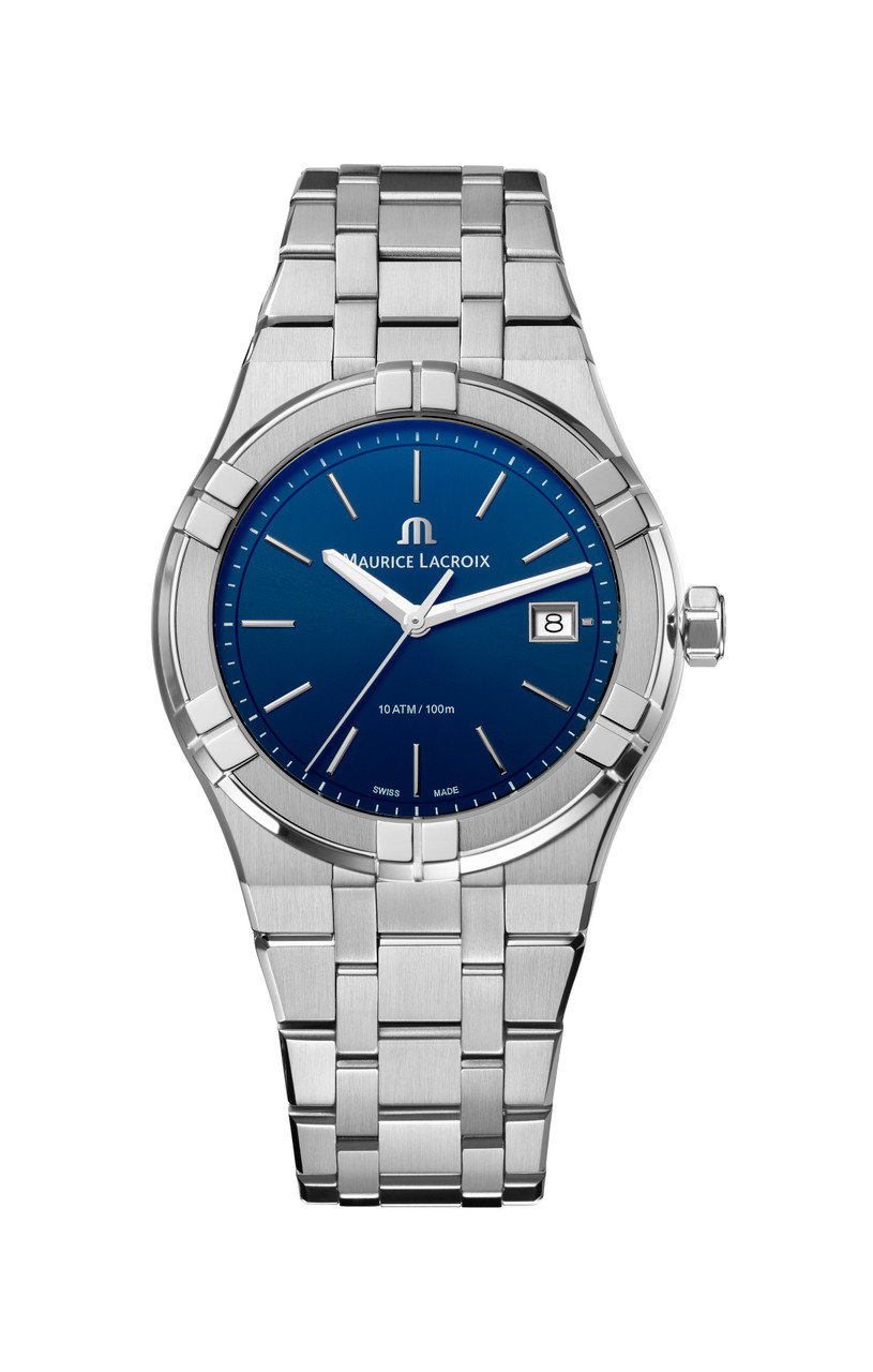 Maurice Lacroix Aikon Quartz Date 40 Blue Dial Watch | Stainless Steel
