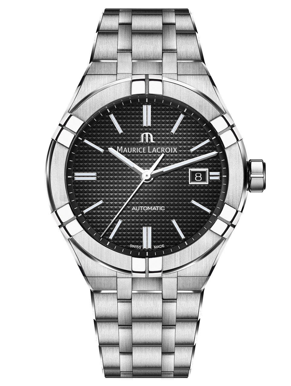 Maurice Lacroix Aikon Auto Date 42 Black Dial Watch | Stainless Steel