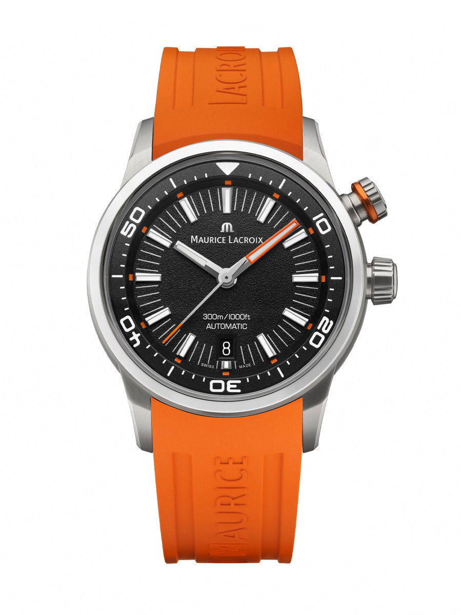 Maurice Lacroix Pontos S Diver 42 Black Dial Watch | Stainless Steel