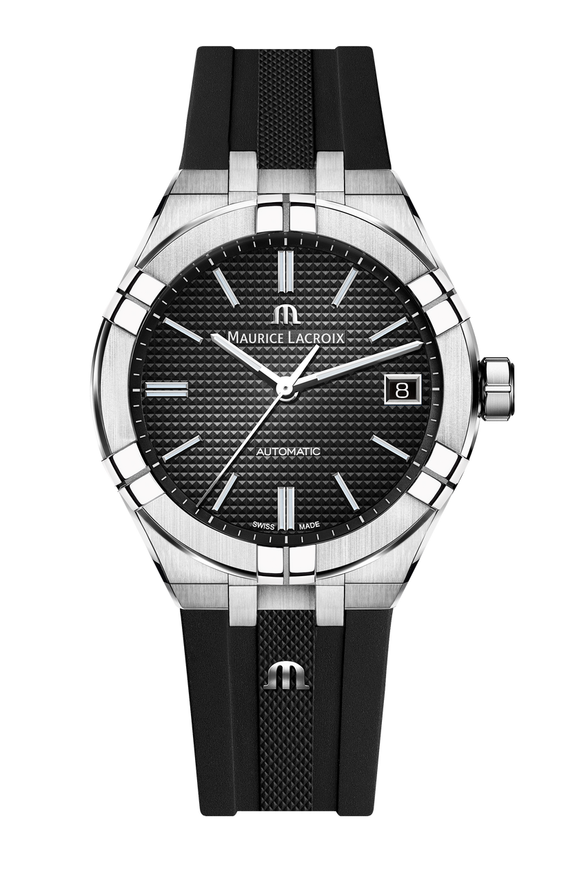Maurice Lacroix Aikon Auto Date 39 Black Dial Watch | Stainless Steel