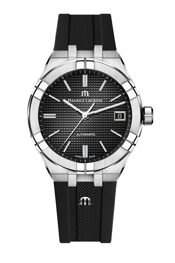 Maurice Lacroix Aikon Auto Date 39 Black Dial Watch | Stainless Steel