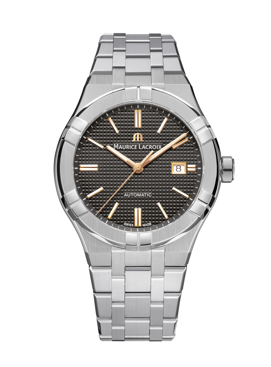 Maurice Lacroix Aikon Auto Date 42 Dark Gray Dial Watch | Stainless Steel 0