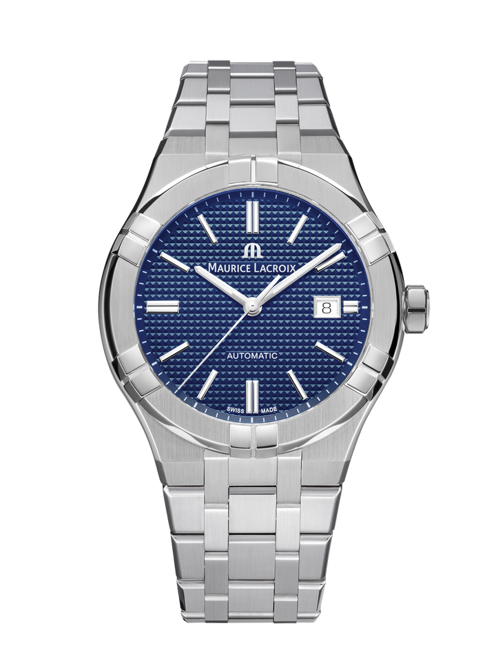 Maurice Lacroix Aikon Auto Date 42 Blue Dial Watch | Stainless Steel