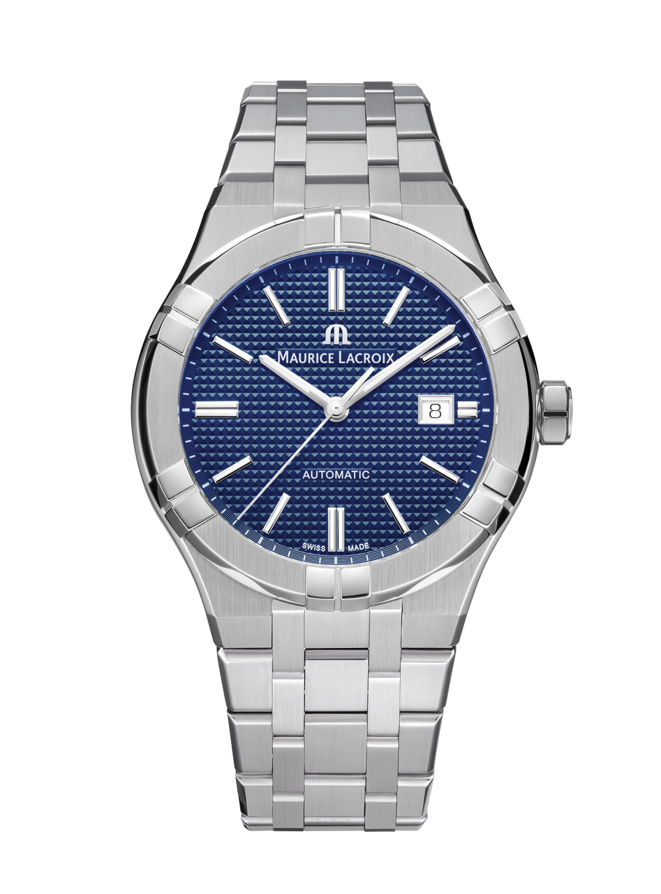 Maurice Lacroix Aikon Auto Date 42 Blue Dial Watch | Stainless Steel