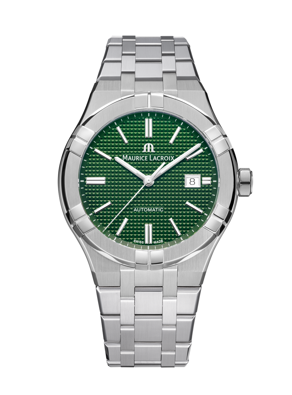Maurice Lacroix Aikon Auto Date 42 Green Dial Watch | Stainless Steel 0