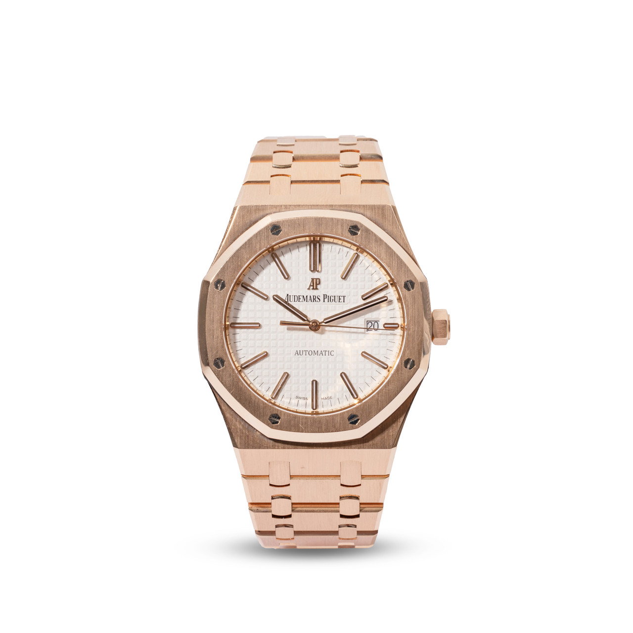 Audemars Piguet Royal Oak 41 White Dial Watch | Rose Gold 0