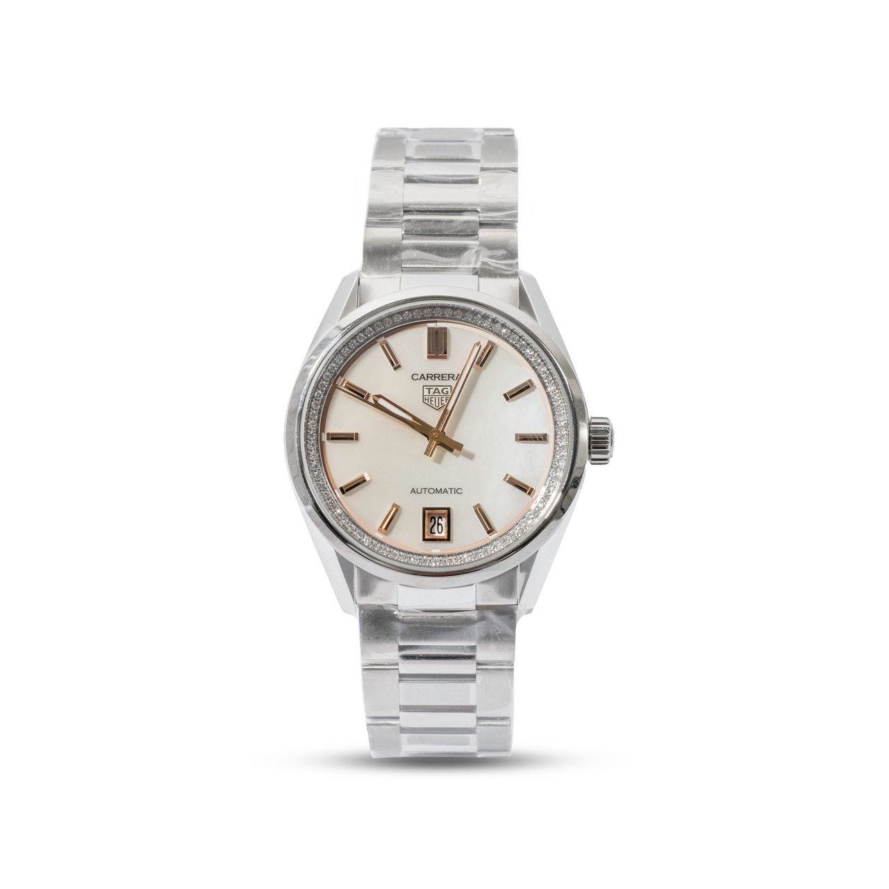 Tag Heuer Carrera Date 36 Mother of Pearl Dial Watch | Stainless Steel 0