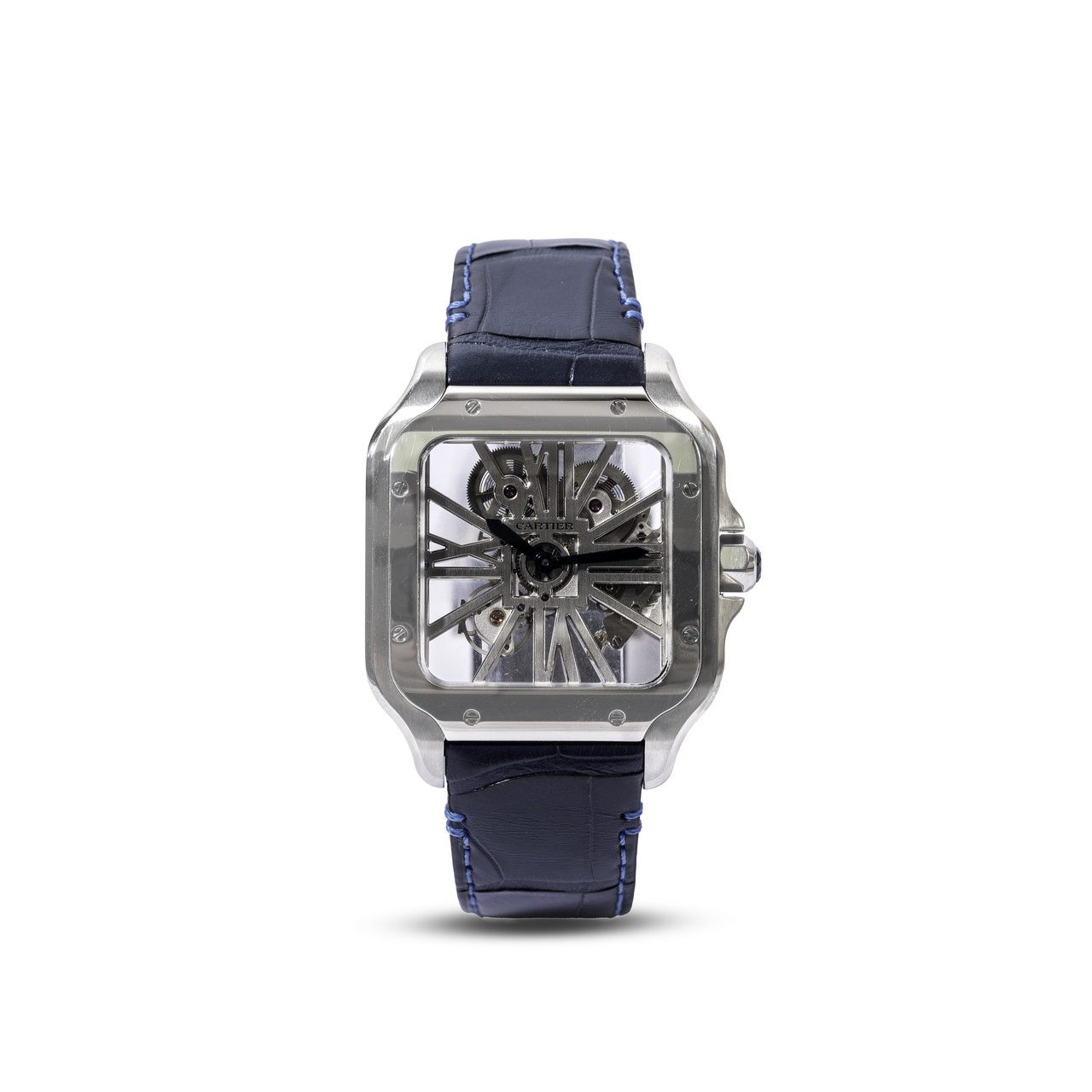 Cartier Santos de Cartier 39 Skeleton Dial Watch | Stainless Steel 0