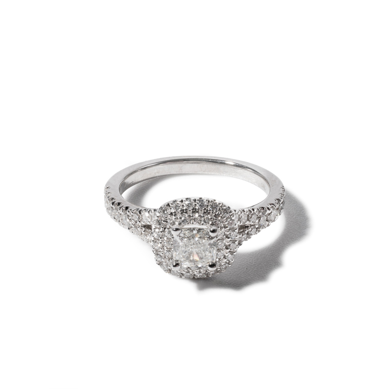 Cushion Double Halo Diamond Engagement Ring 0