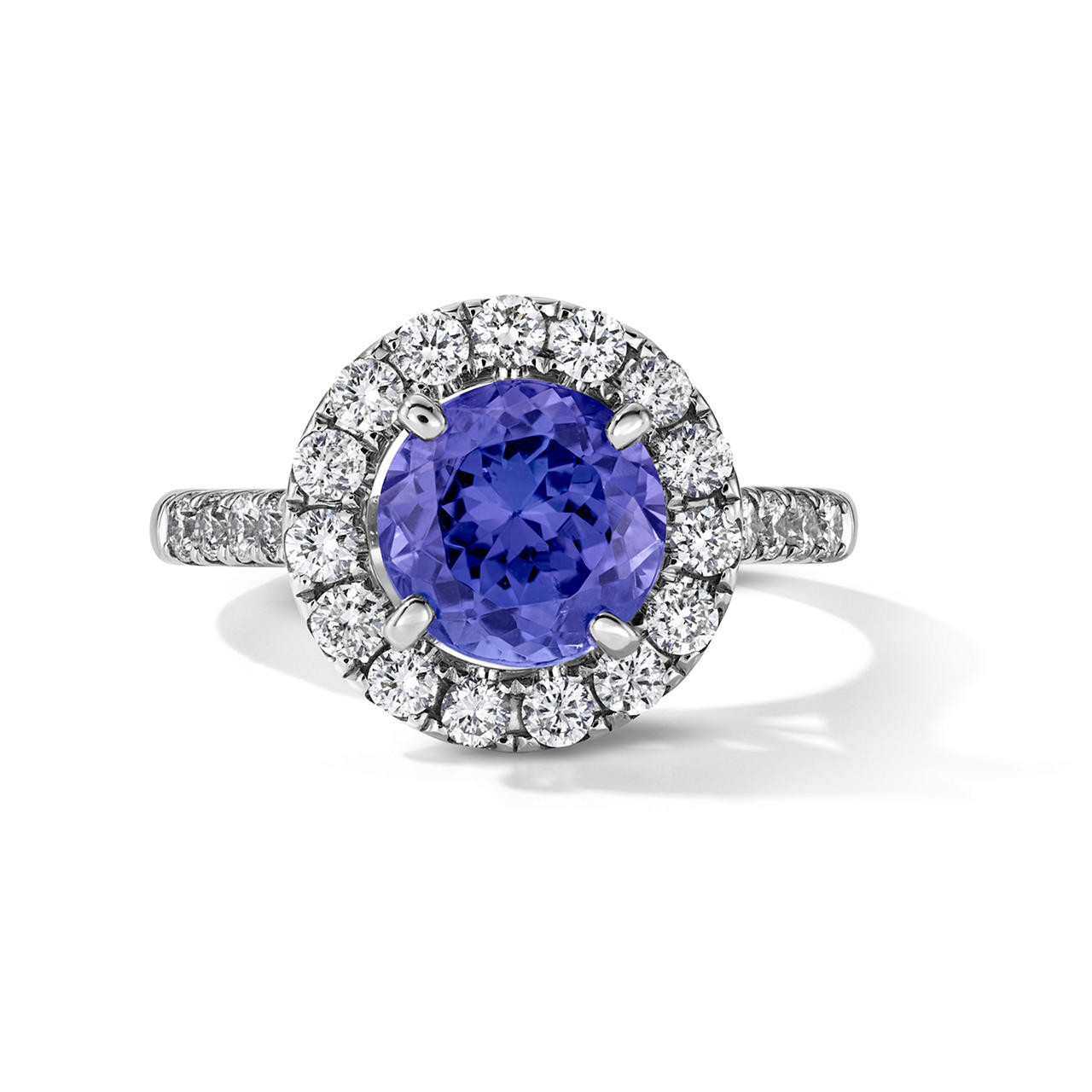 One of a Kind Round Tanzanite Engagement Ring (1.94tw) 0