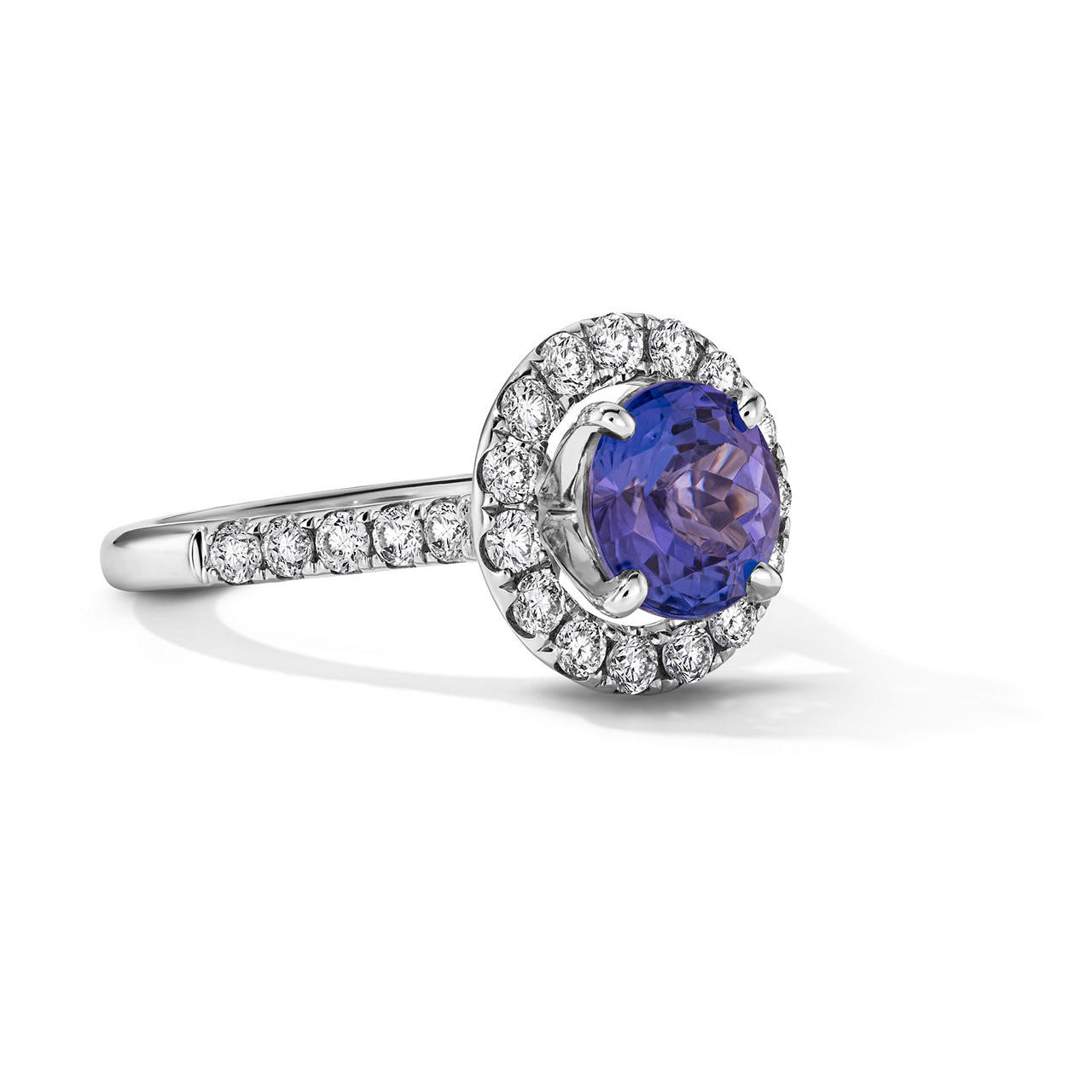 One of a Kind Round Tanzanite Engagement Ring (1.94tw) 1