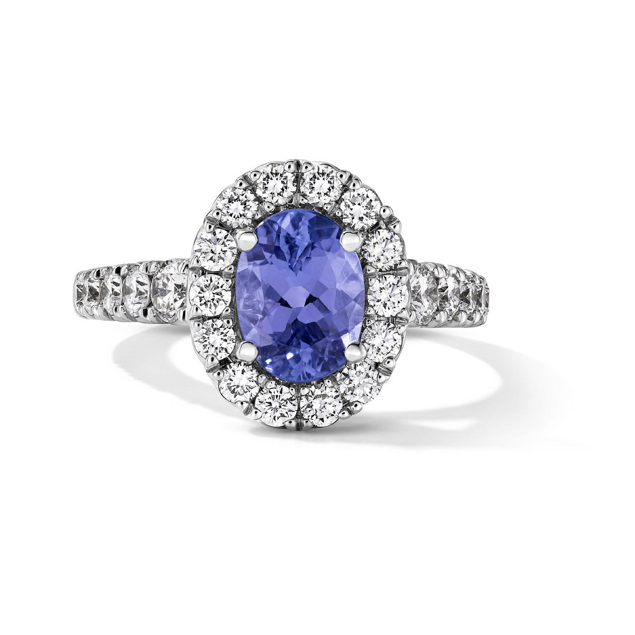 One of a Kind Oval Tanzanite Engagement Ring (1.18tw) 0