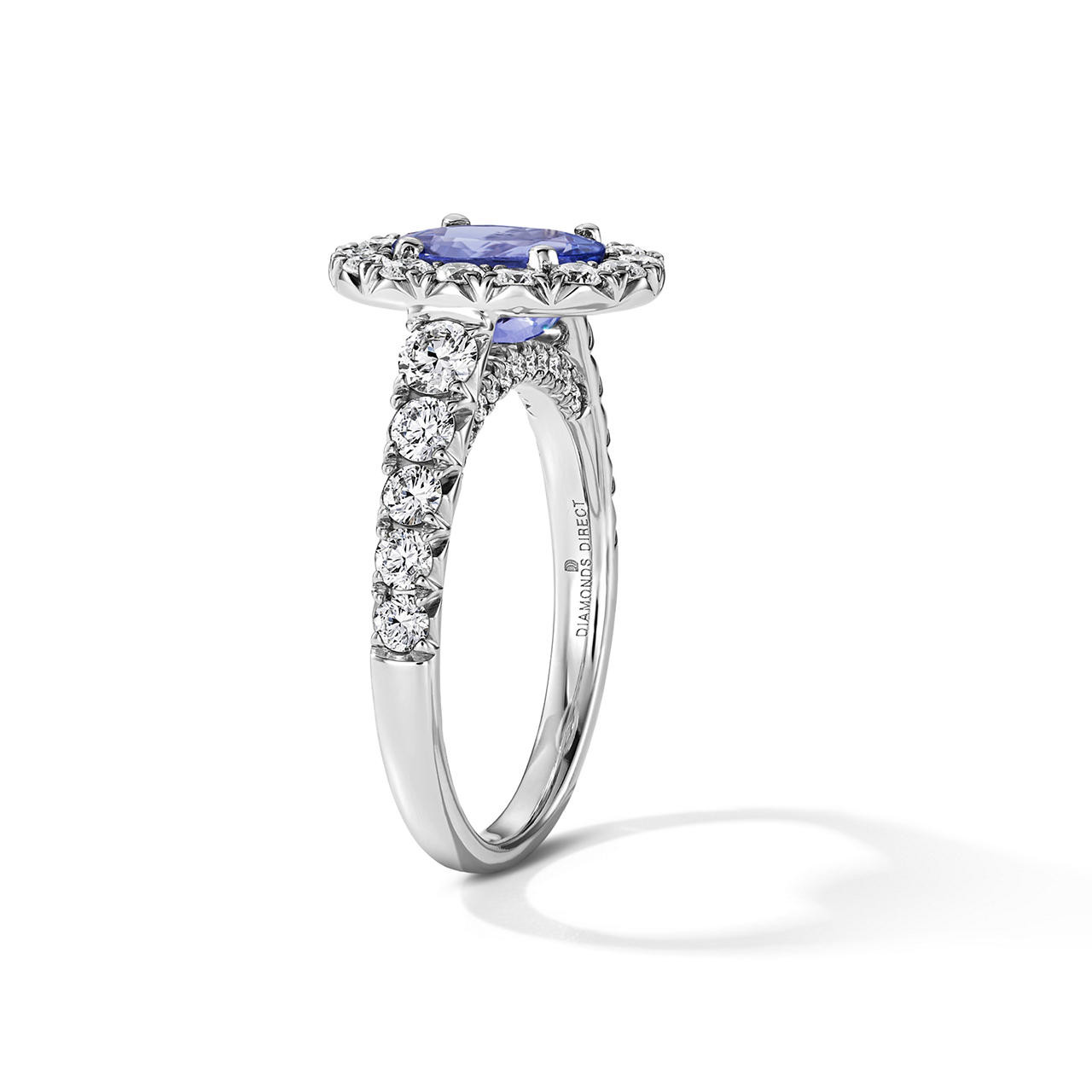 One of a Kind Oval Tanzanite Engagement Ring (1.18tw) 2