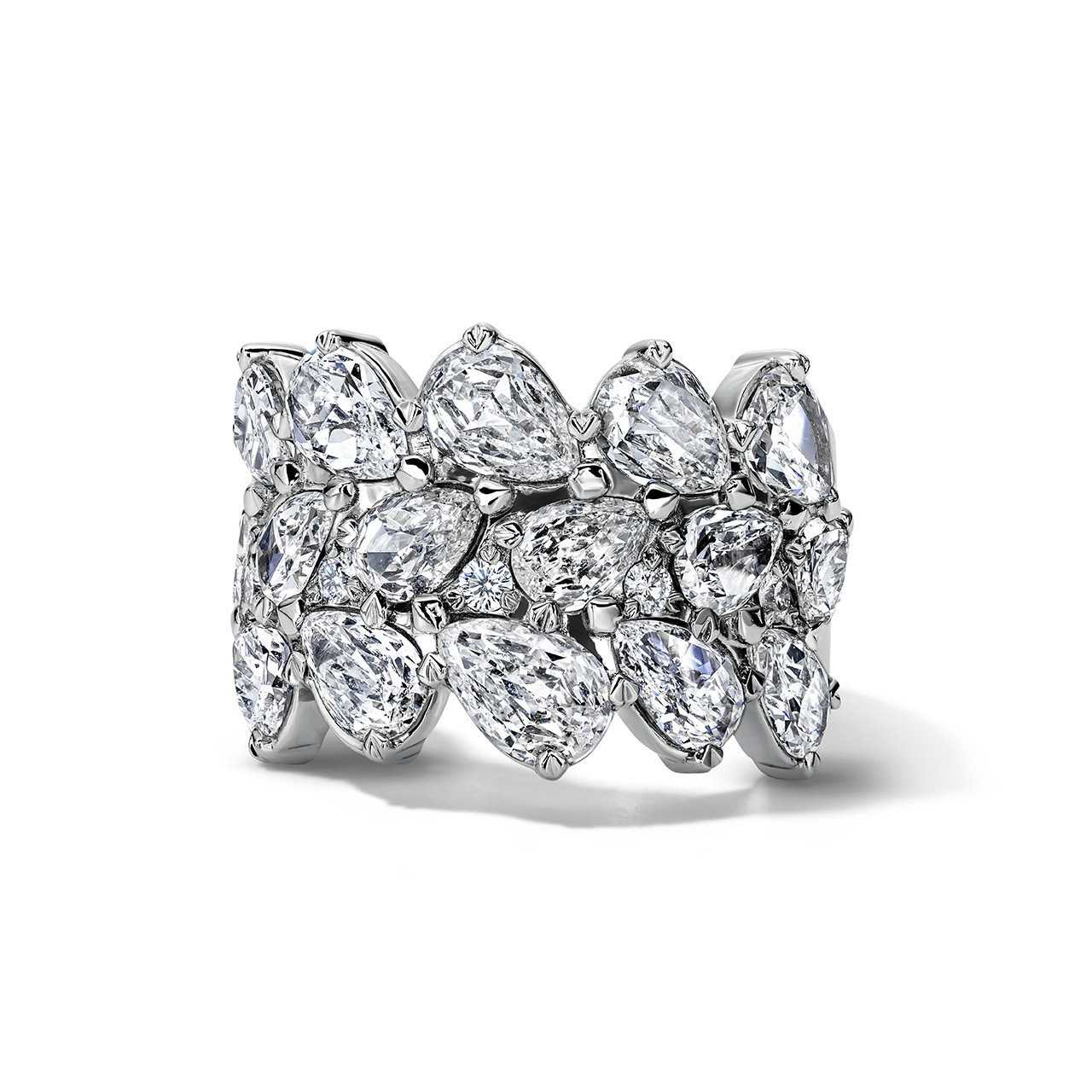 Sculptural Triple Row Diamond Band (3.97tw) 0