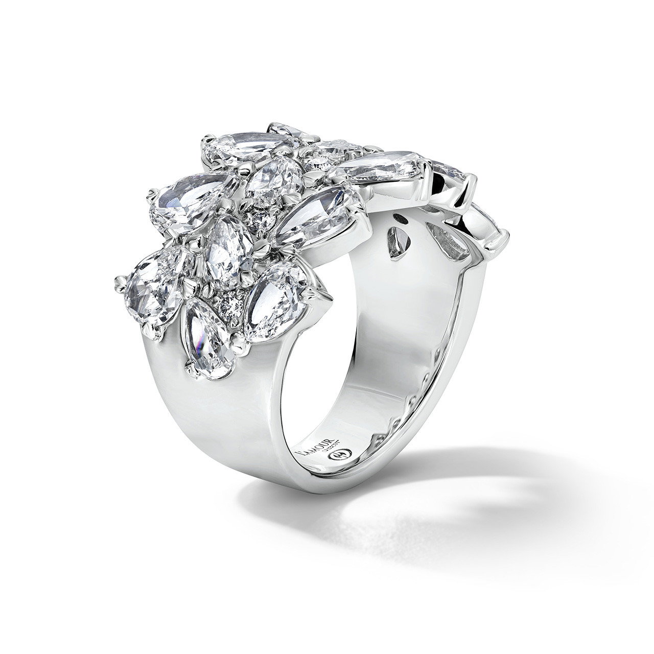 Sculptural Triple Row Diamond Band (3.97tw) 1