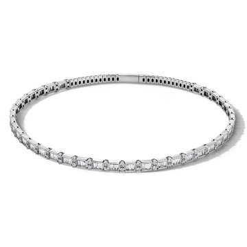 Diamond Choker Necklace (5.81tw) In Solid 14K White Gold