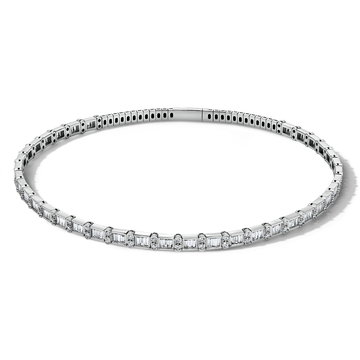 Diamond Choker Necklace (5.81tw) In White Gold 14K