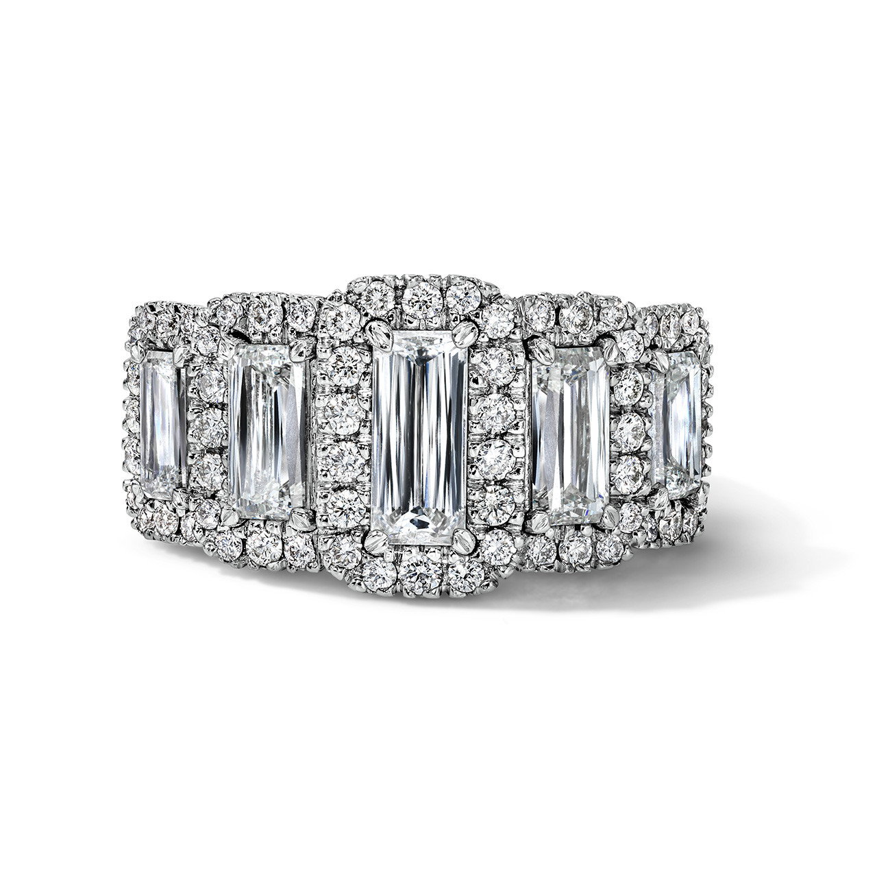 Emerald-Cut Halo Diamond Band (2.35tw) 0