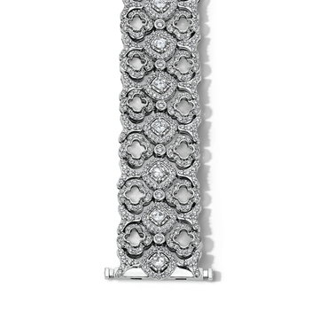 Motif Open Diamond Design Bracelet (2.70tw) In Solid 18K White Gold