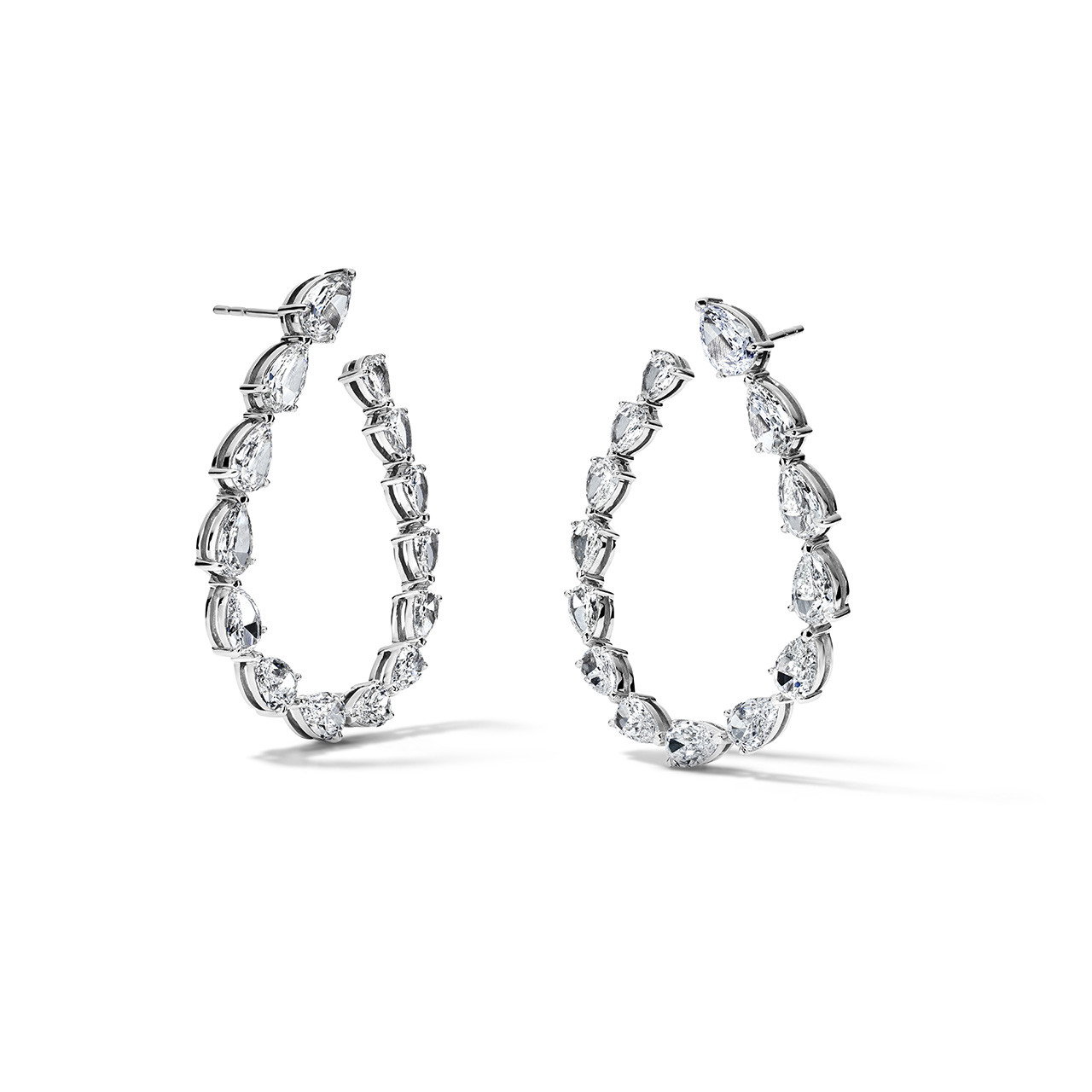 Open Pear Shaped Diamond Earrings (7.48tw) 0