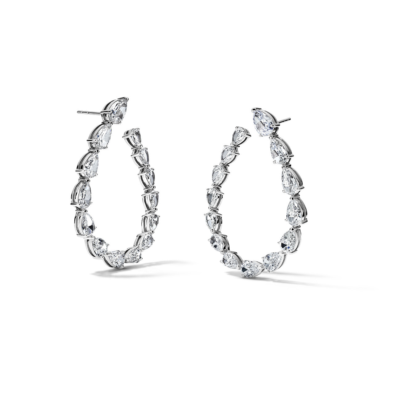 Open Pear Shaped Diamond Earrings (7.48tw) 0