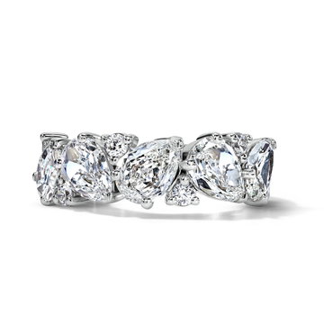 Mixed Diamond Band (2.86tw) In Solid 18K White Gold