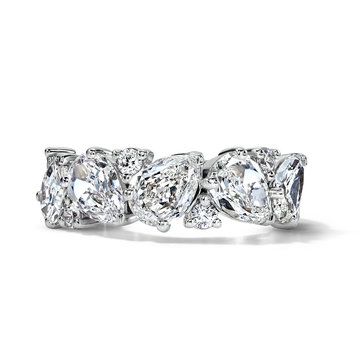 Mixed Diamond Band (2.86tw) In White Gold 18K