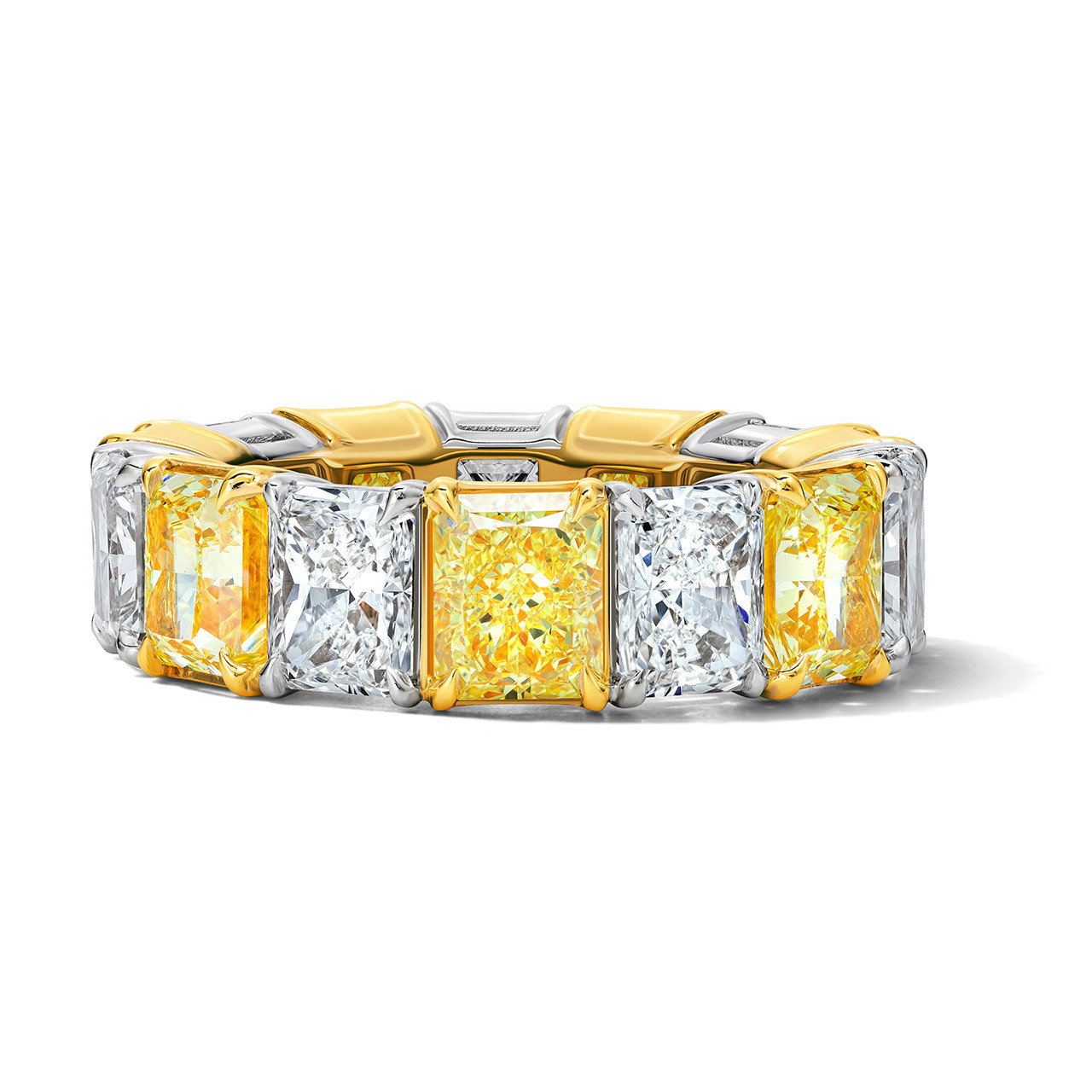 Fancy Yellow (7.80tw) & Diamond (5.67tw) Eternity Band 0