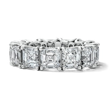 Asscher Diamond Eternity Band (12.81tw) In Platinum