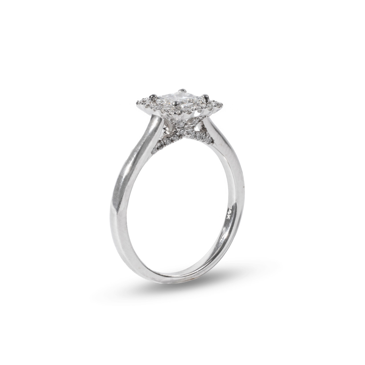 Princess Halo Diamond Engagement Ring 1