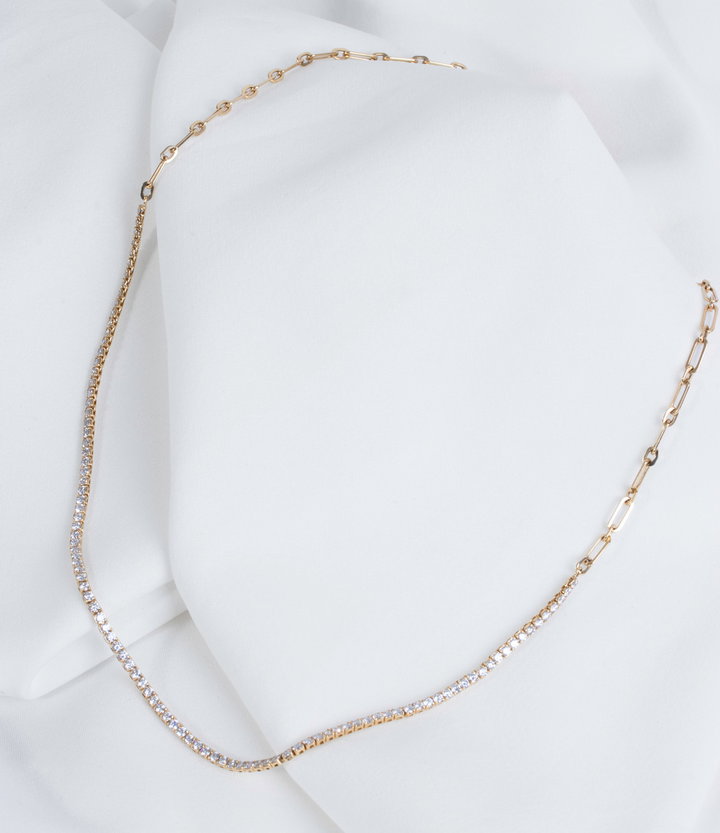 A. Jaffe Paperclip Chain Diamond Necklace
