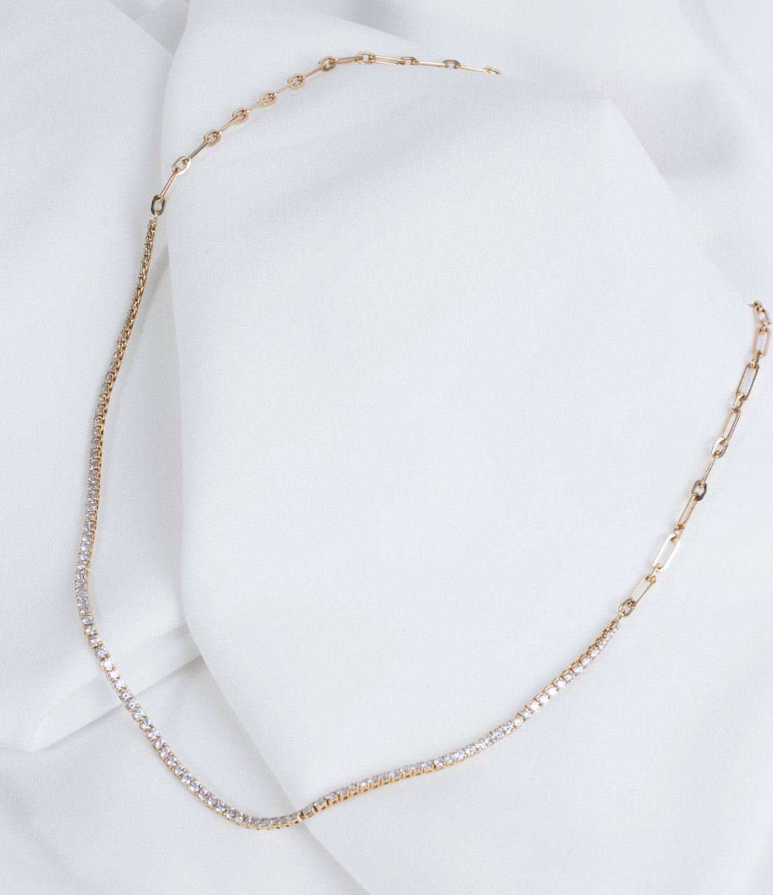 A. Jaffe Paperclip Chain Diamond Necklace